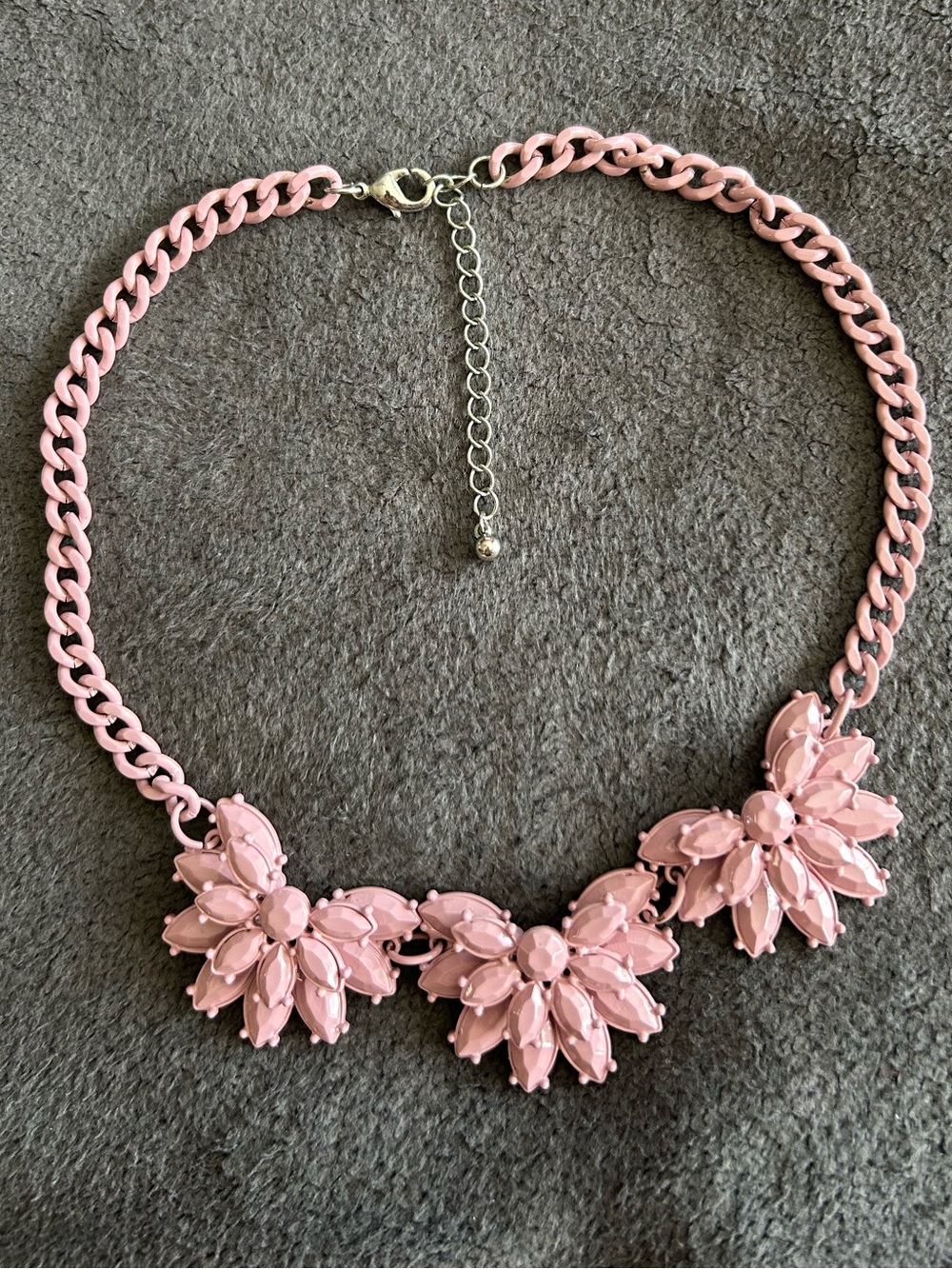 Soft Pink Floral Statement Necklace - Women Jewelry